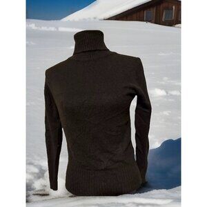 John Laing 100% Cashmere Black Turtleneck Women’s Sweater Scotland Vintage